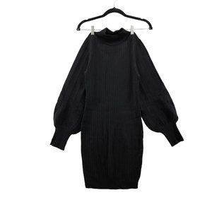 Hooked Up by IOT Black Ribbed Dress